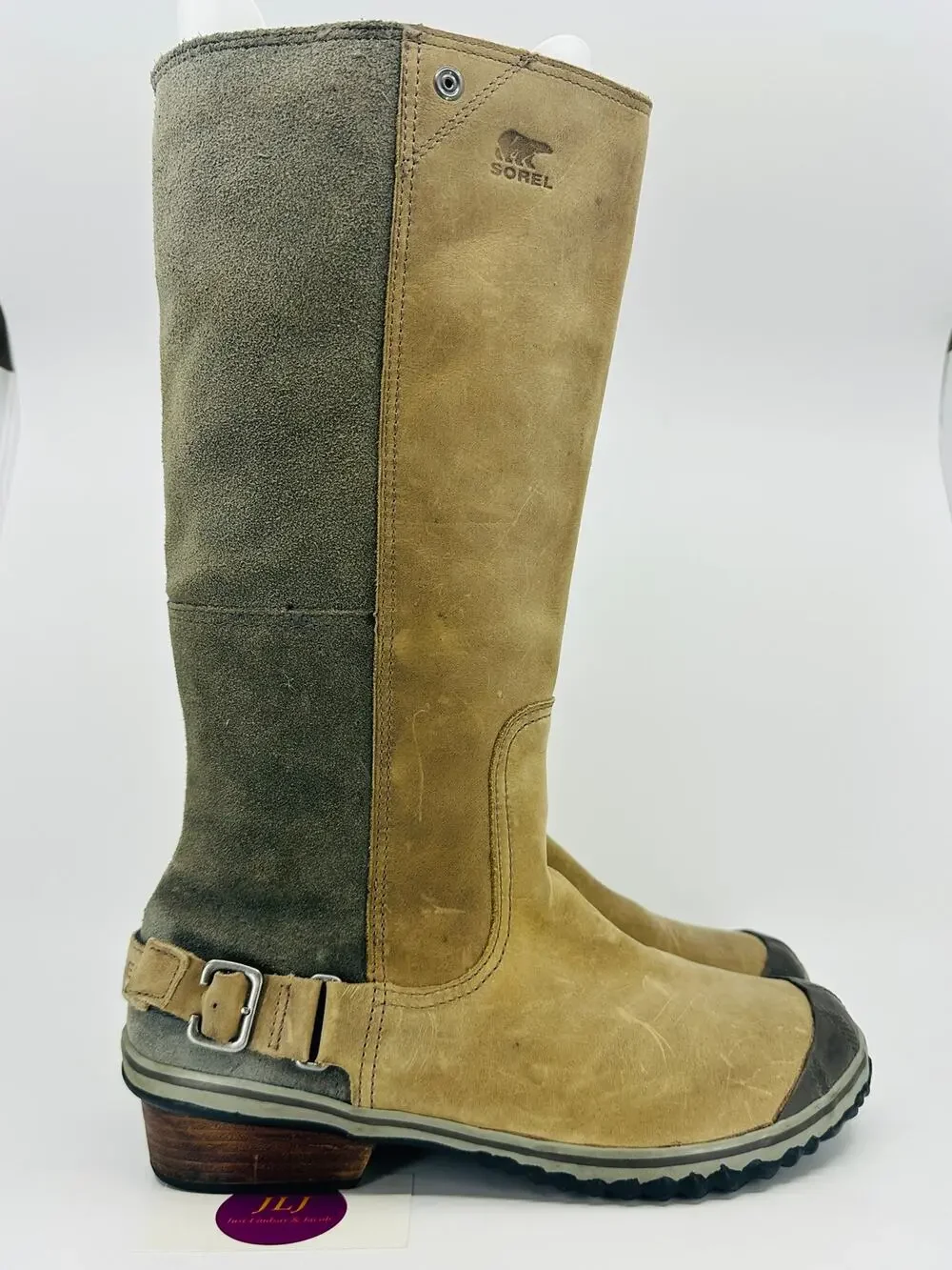 Sorel Womens Slimboot Tall Quarry Waterproof Leather Boots NL2108-008 Size 10